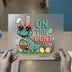On The Hunt Dino & Eggs | DTF Transfer Ready to Press | Easter Heat Transfer